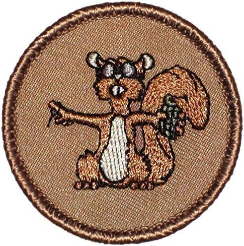 Exploding Squirrel Patrol Patch - 2" Diameter Round Embroidered Patch (Sew-on) in Saudi Arabia