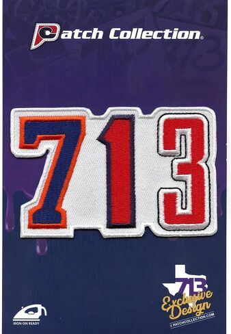 713 Houston Patch Sports Parody Embroidered Iron On in Saudi Arabia
