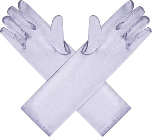Little Girls Princess Gloves - Satin Gloves for Birthday Halloween Costume Party Princess Cosplay First Communion in Saudi Arabia