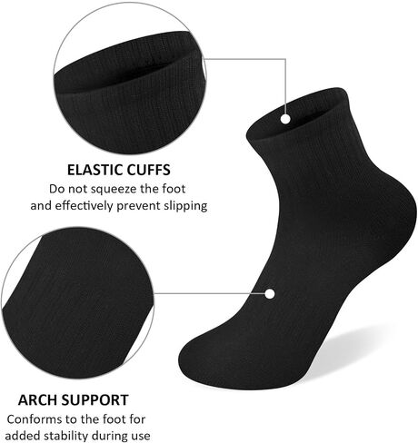Kids Socks Crew Length: Athletic Cotton Soft for Sports & School - Boys Girls 3-15 Years Old (6 Pack) in Saudi Arabia