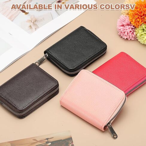 PATIKIL Credit Card Holder Zipper Wallet, Leather Card ID Case Organizer with 20 Card Slots for Women Men Storage, Coffee (Dual-sided style) in Saudi Arabia