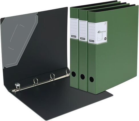 4 Ring Binders 0.8 Inch D Ring,4 Pack D Ring Binder A4,4 Ring（Black） in Kuwait