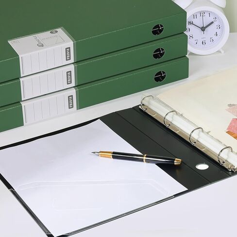 4 Ring Binders 0.8 Inch D Ring,4 Pack D Ring Binder A4,4 Ring（Black） in Kuwait