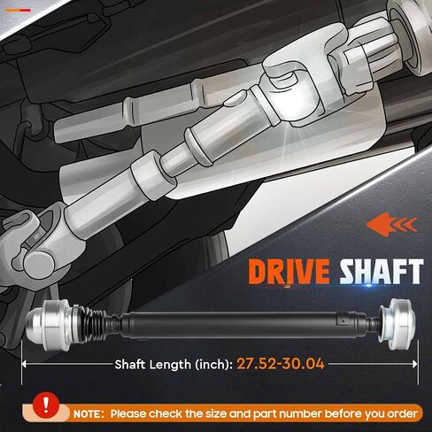 16.5" Front Drive Shaft Propeller Shaft Driveshaft Assembly fits for Jeep Liberty 2002 2003 2004 2005 2006 2007 2.4L 3.7L Base Sport Limited 4WD Automatic Transmission for 52111594AA 52111596AA in Saudi Arabia