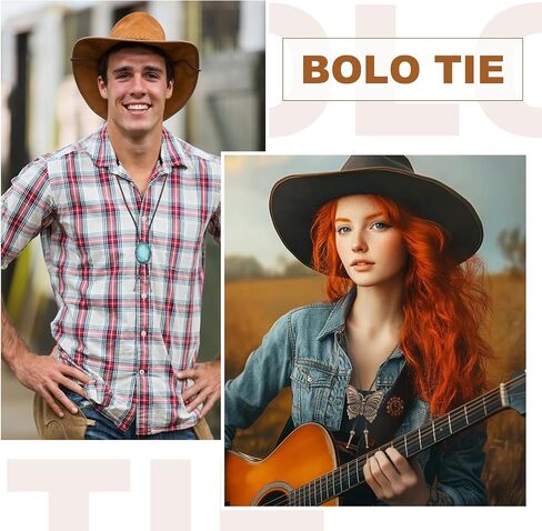 PATIKIL Bolo Tie for Men, Western Cowboy Leather Necktie Horse Head Bolo Tie Necklace Vintage for Men Women Shirts Suits Jackets Costume Accessories Jewelry Gift, Silver Tone in Saudi Arabia