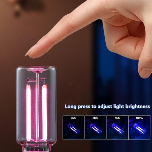 Touch Control Car Atmosphere Light, USB Lights Portable Mini Glass Bottle LED Bulb Night Lights, USE for Vehicle Bedroom Camping Decoration - Yellow in Saudi Arabia