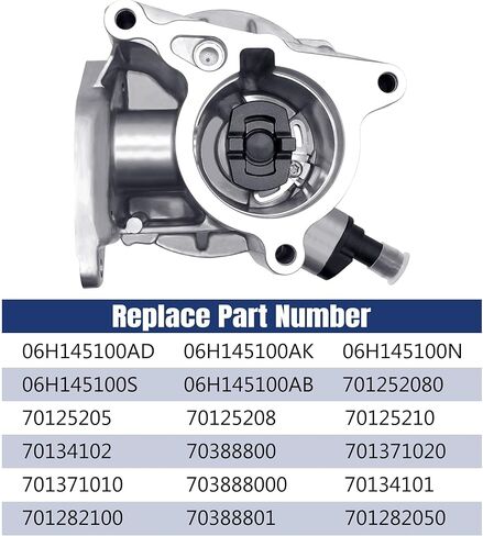 مكابح مضخة فراغ مضخة أوتوموتيف لتلاء فولكس واجن تيغوان CC EOS 2009-2015 GTI 2008-2014 Jetta 2008-2010 2012-2013 Beetle 2012-2013 Audi A3 2008-2013 2015 Audi A3 Quattro 2015 استبدال 06h145100ad in Saudi Arabia