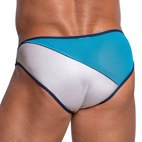 Men's Sexy Thong Half Mesh Strap Bikini Dual Color G-String Micro Pouch Enhancing Jockstrap Underwear in Kuwait