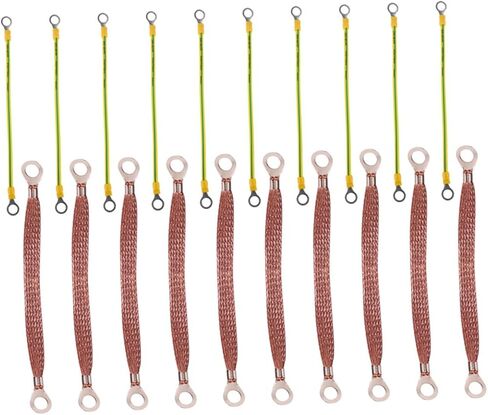 Ciieeo 20pcs Engine Ground Strap Kit Braided Ground Cable Automotive Grounding Straps High Conductivity Heavy Duty Flexible Secure Terminals in Saudi Arabia