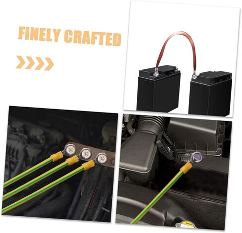 Ciieeo 20pcs Engine Ground Strap Kit Braided Ground Cable Automotive Grounding Straps High Conductivity Heavy Duty Flexible Secure Terminals in Saudi Arabia