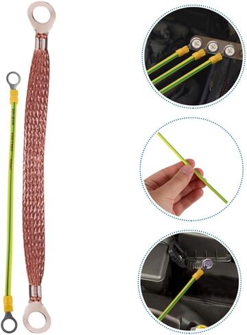 Ciieeo 20pcs Engine Ground Strap Kit Braided Ground Cable Automotive Grounding Straps High Conductivity Heavy Duty Flexible Secure Terminals in Saudi Arabia