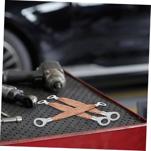 6pcs High Conductivity Grounding Cable Straps Kit for Automotive Engine Car Body Easy Install Flat Braided Design in Saudi Arabia