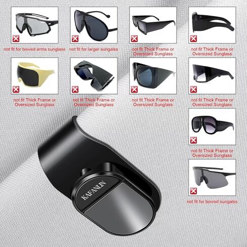 حامل الطراز الشمسي لمقطع Car Visor Clip Eyeglass Sunglass ABS ABS Plastic Asset Asset Asset للرجال in Kuwait