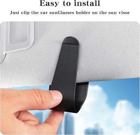 حامل الطراز الشمسي لمقطع Car Visor Clip Eyeglass Sunglass ABS ABS Plastic Asset Asset Asset للرجال in Kuwait