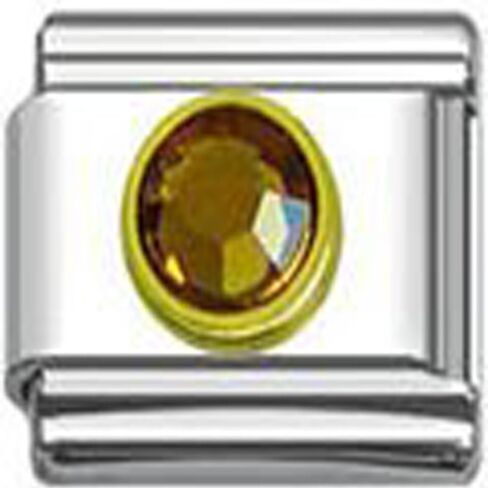 Sexy Sparkles November Birthday Birthstone Italian Charm with Gold Tone Frame in Saudi Arabia