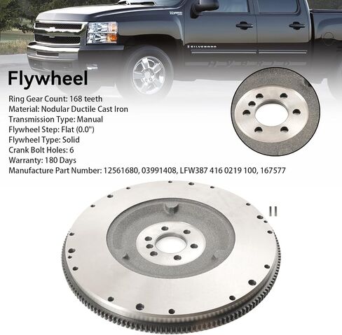 Artudatech Small Block 168-Tooth Flywheel Fit لـ GM Fit لـ Chevy 4.8 5.3 6.0L Gen III IV LS SWAP 12561680 ، 03991408 ، LFW387 in Kuwait