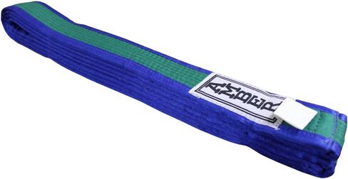 Premium Karate Belt, 100% Cotton Canvas Martial Arts Belt for Karate, Taekwondo & Judo, Durable, Comfortable & Secure Fit, Ideal for Training & Competition, Blue With Green, Size 4 - 104 Inches in Saudi Arabia