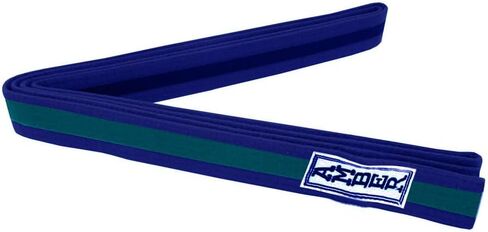Premium Karate Belt, 100% Cotton Canvas Martial Arts Belt for Karate, Taekwondo & Judo, Durable, Comfortable & Secure Fit, Ideal for Training & Competition, Blue With Green, Size 4 - 104 Inches in Saudi Arabia