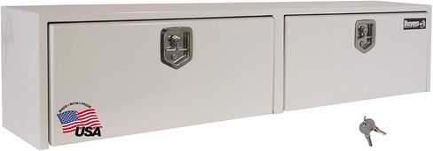 منتجات المشترين 1702840 صندوق الشاحنة الأبيض الصلب مع مزلاج T-Handle ، 16 × 13 × 72 بوصة ، صندوق أدوات الشاحنة للتخزين والتنظيم ، صندوق القفل لشاحنات العمل in Kuwait
