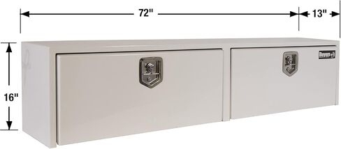 منتجات المشترين 1702840 صندوق الشاحنة الأبيض الصلب مع مزلاج T-Handle ، 16 × 13 × 72 بوصة ، صندوق أدوات الشاحنة للتخزين والتنظيم ، صندوق القفل لشاحنات العمل in Kuwait