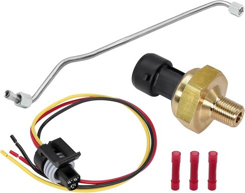Stainless Steel Exhaust Back Pressure Sensor Tube & EBP Sensor with Wire Harness Fit for Ford F250 F350 7.3L Powerstroke Diesel 1999-2003 Replace # 1850353C1 1C3Z-9D477-AA 1837875C1 in Saudi Arabia