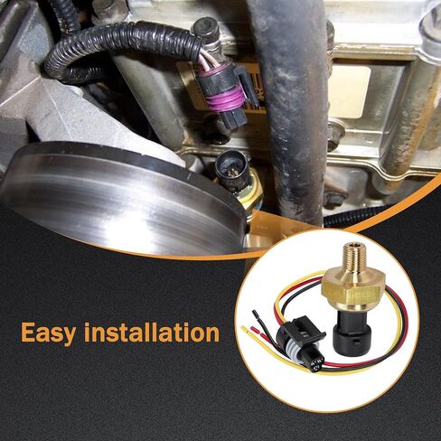 Stainless Steel Exhaust Back Pressure Sensor Tube & EBP Sensor with Wire Harness Fit for Ford F250 F350 7.3L Powerstroke Diesel 1999-2003 Replace # 1850353C1 1C3Z-9D477-AA 1837875C1 in Saudi Arabia