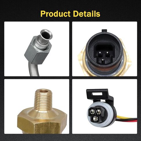 Stainless Steel Exhaust Back Pressure Sensor Tube & EBP Sensor with Wire Harness Fit for Ford F250 F350 7.3L Powerstroke Diesel 1999-2003 Replace # 1850353C1 1C3Z-9D477-AA 1837875C1 in Saudi Arabia