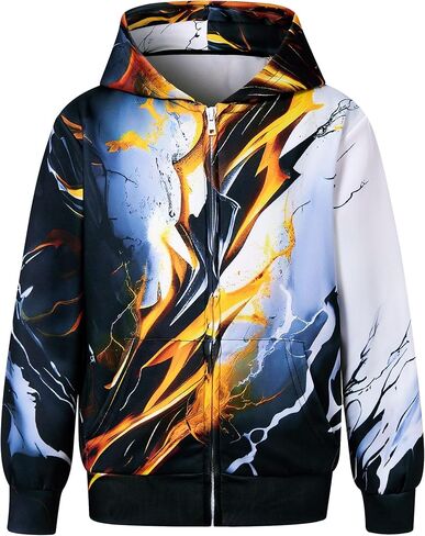 TUONROAD Unisex Teens Zip-up Hoodies for 12-14 Years Boys Funny Pullover Shirt 12 13Y 14Y Teenagers Black Yellow Sweatshirts Juniors Trendy Novelty Hooded Jackets in Kuwait