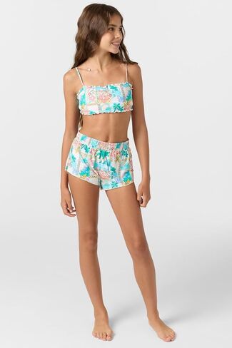 O'Neill Girls Crasting 2 "Printed Flastic-Waist Boardshorts-شورتات شاطئية سريعة الجفاف خفيفة الوزن in Saudi Arabia