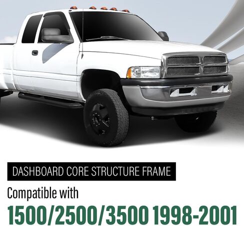 LQI Dash Dashboard Core Prottrict Frame Single ، متوافق مع Dodge RAM 1500 2500 3500 1998-2001 ، Mist Gray in Saudi Arabia