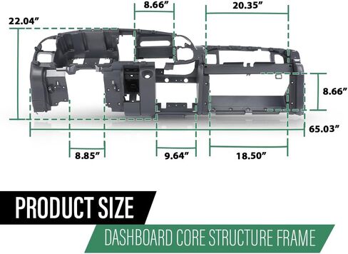 LQI Dash Dashboard Core Prottrict Frame Single ، متوافق مع Dodge RAM 1500 2500 3500 1998-2001 ، Mist Gray in Saudi Arabia