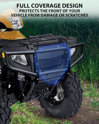 SAUTVS Front Bumper Guard for Polaris Sportsman 450 500 600 700 800 2005-2010, Combined Steel Front Brush Guard Bumper Bar Protector with Light Bar Bracket Accessories in Saudi Arabia