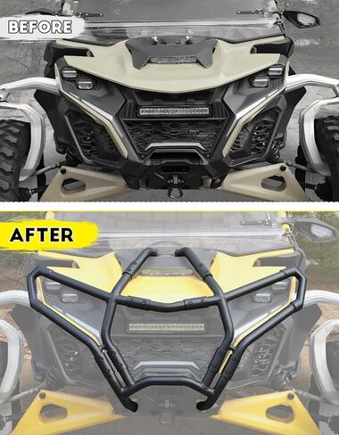 Front Bumper for Can-Am Maverick R, Combined Black Brush Guard Protector UTV Full Coverage Front Guard for Can Am Maverick R MAX X RS 2024+ Accessories, Replace #715010071 in Kuwait