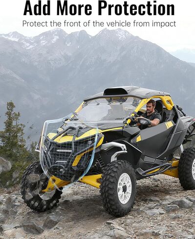 Front Bumper for Can-Am Maverick R, Combined Black Brush Guard Protector UTV Full Coverage Front Guard for Can Am Maverick R MAX X RS 2024+ Accessories, Replace #715010071 in Kuwait