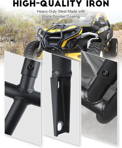 Front Bumper for Can-Am Maverick R, Combined Black Brush Guard Protector UTV Full Coverage Front Guard for Can Am Maverick R MAX X RS 2024+ Accessories, Replace #715010071 in Kuwait