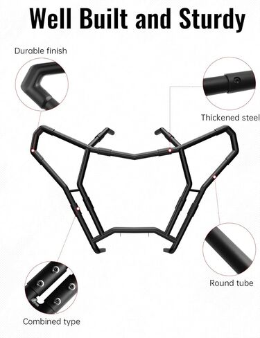 Front Bumper for Can-Am Maverick R, Combined Black Brush Guard Protector UTV Full Coverage Front Guard for Can Am Maverick R MAX X RS 2024+ Accessories, Replace #715010071 in Kuwait