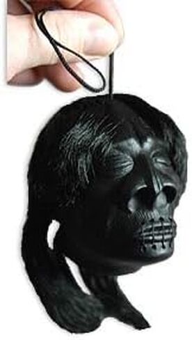 Generic Plastic Shrunken Head (Black) - 3"H x 1.5"W - Modern Horror Wedding Head Sculpture in Kuwait