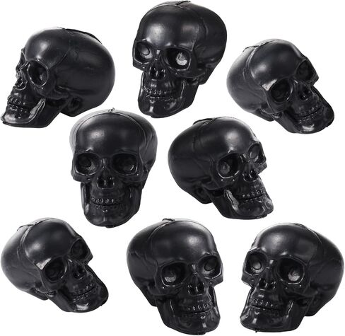 Yalikop 9 Pcs Halloween Skull Figurine 2.4 Inch Skeleton Head Table Decor Figurines Skulls Heads Halloween Prank Props for DIY Crafts Home Decoration Party Favors Gift Filling Ornament in Saudi Arabia