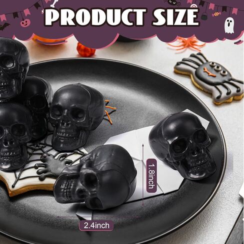 Yalikop 9 Pcs Halloween Skull Figurine 2.4 Inch Skeleton Head Table Decor Figurines Skulls Heads Halloween Prank Props for DIY Crafts Home Decoration Party Favors Gift Filling Ornament in Saudi Arabia