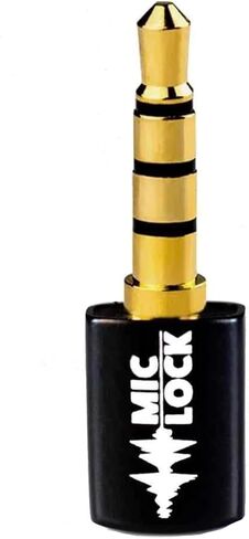 Mic-Lock 3.5mm for Headphone Port - Microphone Audio and Data Security - Privacy Protector for Laptops, Smartphones, Tablets, and Computers (Black, Single Pack) in Kuwait