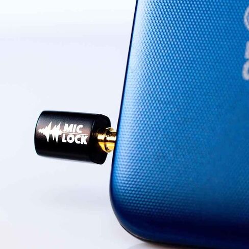 Mic-Lock 3.5mm for Headphone Port - Microphone Audio and Data Security - Privacy Protector for Laptops, Smartphones, Tablets, and Computers (Black, Single Pack) in Kuwait