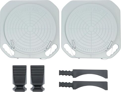 Wheel Alignment Turn Plates, 2pcs Turntable Front End Turn Plate Table for Car Truck, 360° Rotating Wheel Alignment Tool, 3-Ton Capacity Each Plate in Saudi Arabia