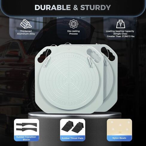 Wheel Alignment Turn Plates, 2pcs Turntable Front End Turn Plate Table for Car Truck, 360° Rotating Wheel Alignment Tool, 3-Ton Capacity Each Plate in Saudi Arabia