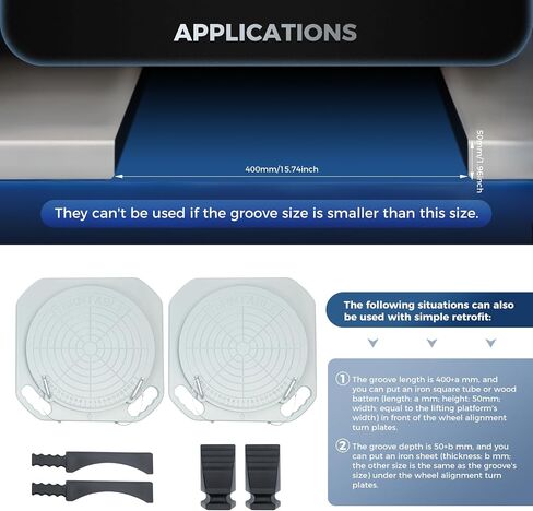 Wheel Alignment Turn Plates, 2pcs Turntable Front End Turn Plate Table for Car Truck, 360° Rotating Wheel Alignment Tool, 3-Ton Capacity Each Plate in Saudi Arabia