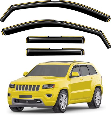 in-Channel Window Rain Guards Fit for Truck Dodge RAM 2009-2018 Crew Cab Mega Cab Extra Durable Window Deflectors Vent Visors Shades Car Accessories Visors Rain Guards in Kuwait