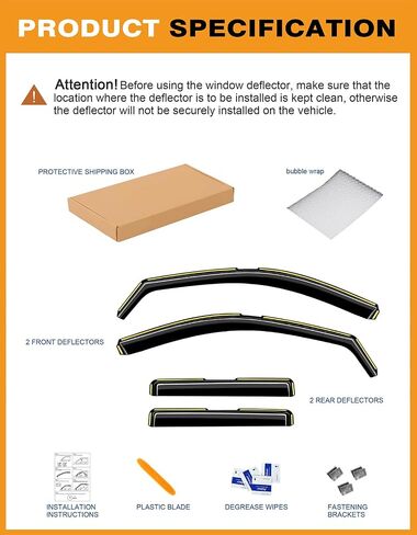 in-Channel Window Rain Guards Fit for Truck Dodge RAM 2009-2018 Crew Cab Mega Cab Extra Durable Window Deflectors Vent Visors Shades Car Accessories Visors Rain Guards in Kuwait