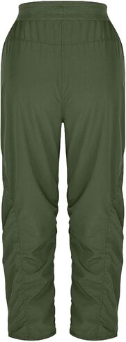 Womens Athletic Capri Pants Side Luched Capris تمرينات خفيفة الوزن يركض الركض مع جيوب in Saudi Arabia