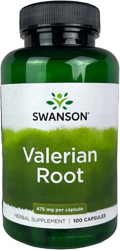 Swanson Valerian Root - Herbal Supplement - Relaxation and Sleep - 100 Capsules, 950mg per Serving in Saudi Arabia