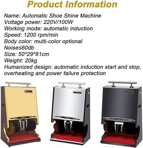Automatic Electric Shoe Polisher - Induction Cleaning Machine with Oil Box, Smooth Operation, Ideal for Home, Hotel, Office & Business Use - Commercial Grade Shoe Care in Saudi Arabia