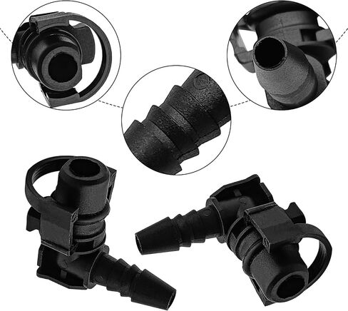 2pcs خانق صمام الخانق موصل خرطوم أنابيب المياه ، متوافق مع Chevy Cruze 2011-2016 ، Trax 2015-2021 ، Sonic 2012-2020 وما إلى ذلك ، استبدل OE# 55354565 ، 861058 ، 55354563 in Kuwait
